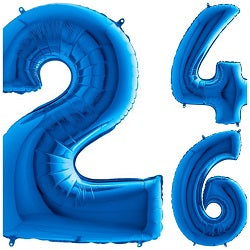 Numero Palloncino 10 anni alluminio Blu 102cm : Palloncini con numero blu -  Sparklers Club