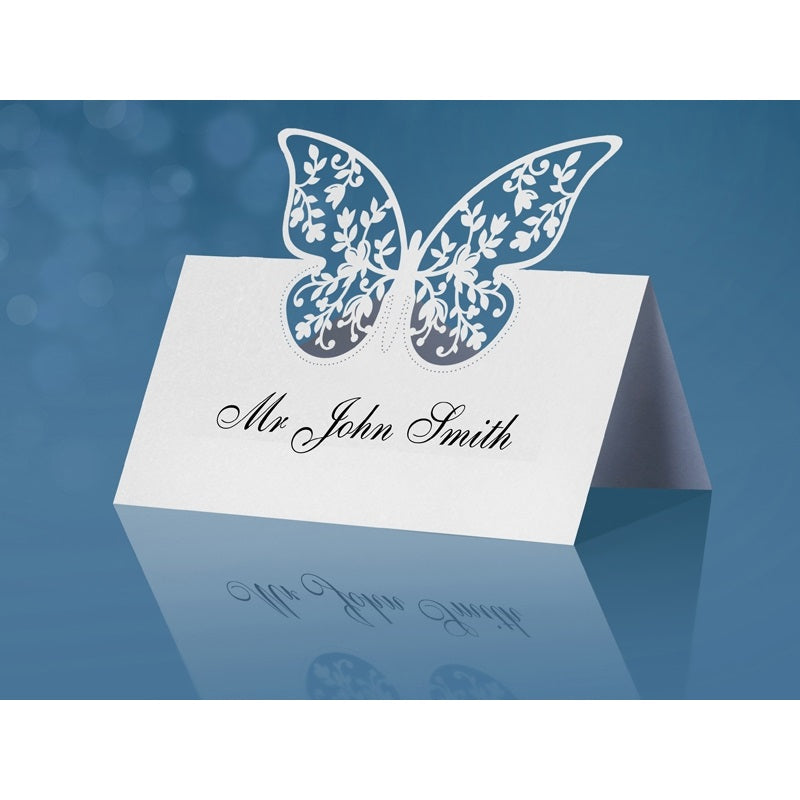 Segnaposto in cartoncino con farfalla per matrimonio o comunione –  partyeballoon