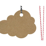 Etichette Tags Decorativi Nuvolette di carta color corda