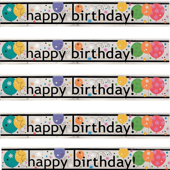 Festone foil banner decoraazioni festa Happy Birthday