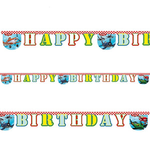 Festone in cartoncino lettere Happy Birthday decorazione festa Planes