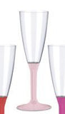 Flutes crystal trasparente cc 100 con base colore Rosa