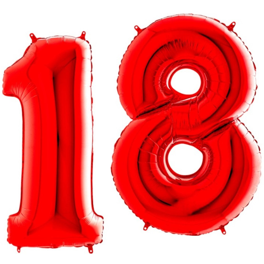 palloncini Numero 18 in alluminio foil rosso – partyeballoon