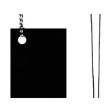 Etichette segnaposto decorativi in cartoncino con spago Bianco e bianco nero