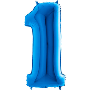 Numero 1 Blu in foil palloncino in alluminio mylar