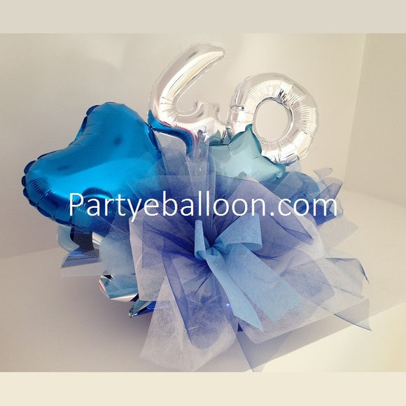 Composizione centrotavola con Palloncini per compleanno 40 anni Blu –  partyeballoon