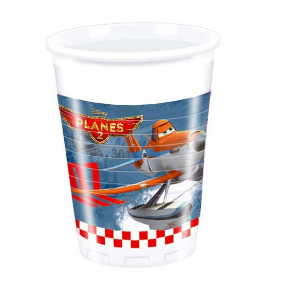Bicchieri in plastica coordinato tavola addobbi Festa Planes 2