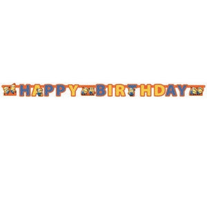 Festone lettere Happy Birthday per festa Minions Cattivissimo Me