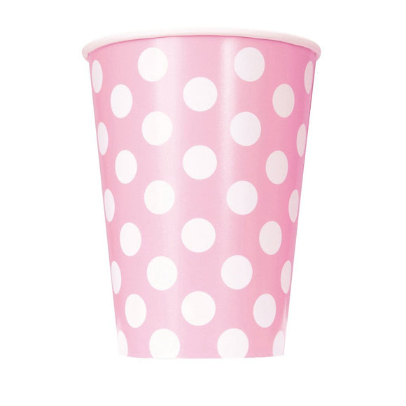 Bicchieri a pois rosa e bianco