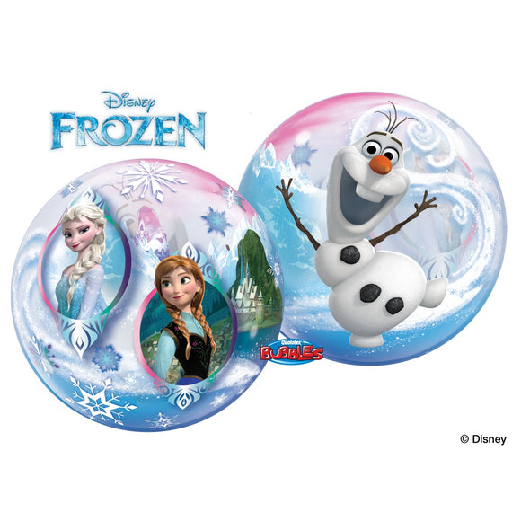 Palloncino Single Bubble qualatex decorazioni addobbi festa Frozen e Olaf