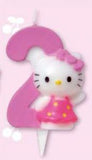 Candela Numero 2 per festa di compleanno a tema Hello Kitty