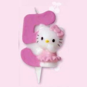 Candela Numero 5 per festa di compleanno a tema Hello Kitty 
