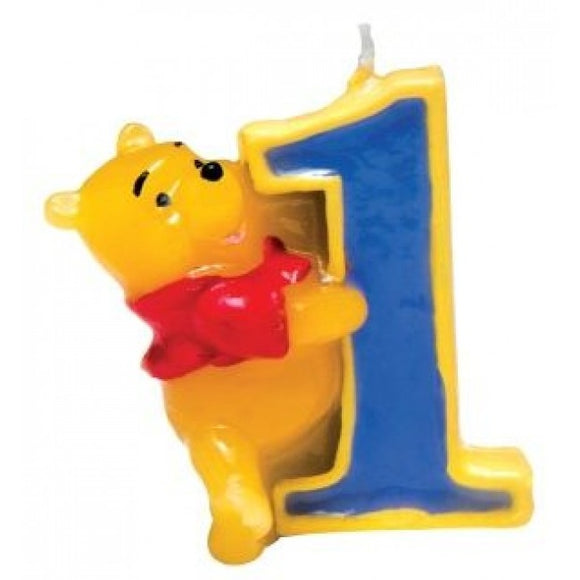 Candela per festa di compleanno numero 1 Winnie The pooh