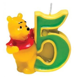 Candela per festa di compleanno numero 5 Winnie The pooh