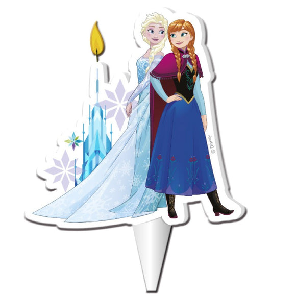 Candela decorativa addobbi torta festa Frozen e Elsa