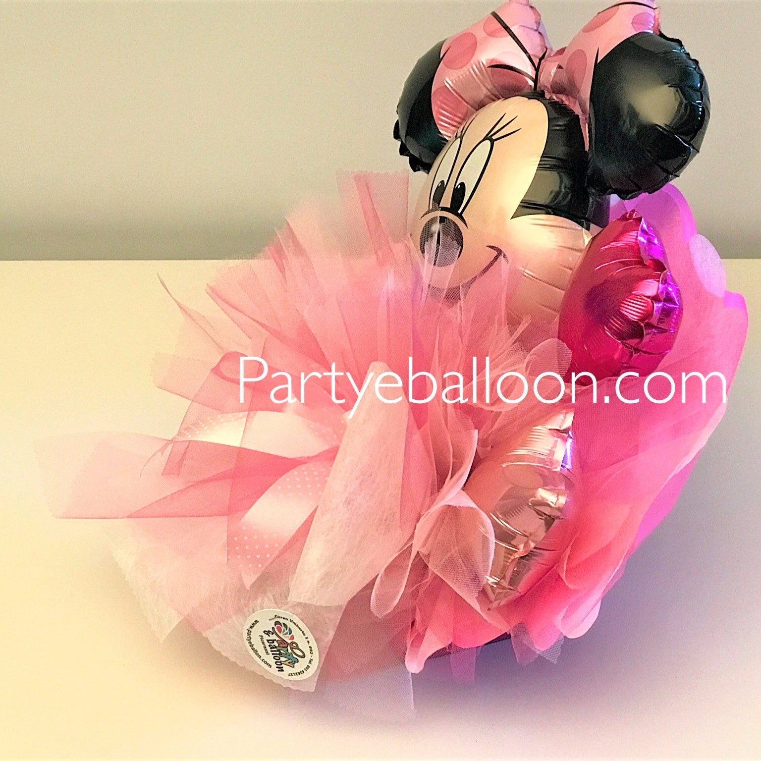 Composizione di Palloncini centrotavola con personaggio Disney Minnie –  partyeballoon