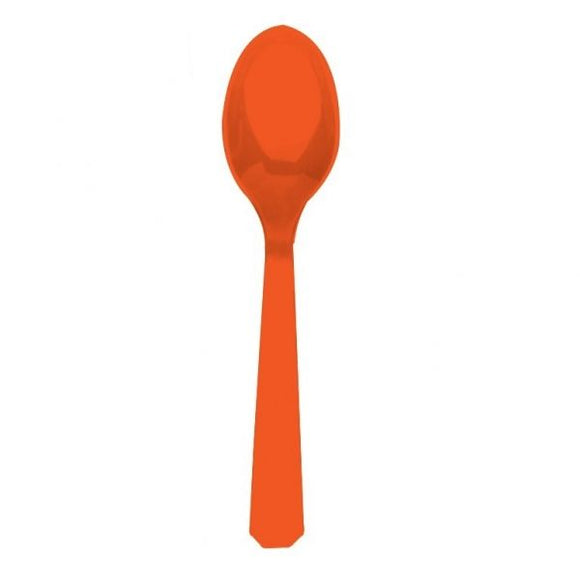Cucchiai di Plastica Amscan colore Arancione
