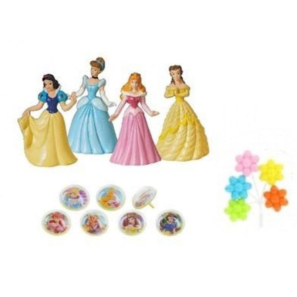 Kit in plastica per torta decorazioni Principesse con anelli