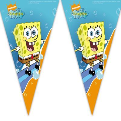 Festone Bandiera addobbi decorazione Festa a tema Spongebob Surfing