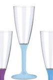 Flutes crystal trasparente cc 100 con base colore Azzurro
