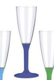 Flutes crystal trasparente cc 100 con base colore Blu