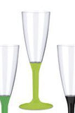 Flutes crystal trasparente cc 100 con base colore verde mela