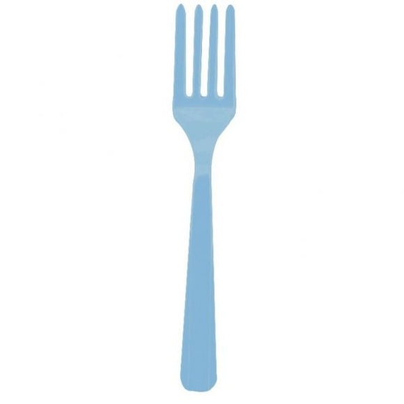 Forchette di Plastica Amscan Colore Azzurro