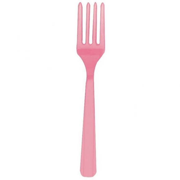Forchette di Plastica Amscan Colore Rosa