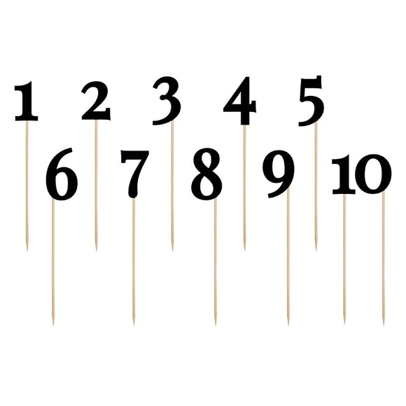 Numeri da Tavolo colore nero, Segnatavoli con Numeri o anche per torte