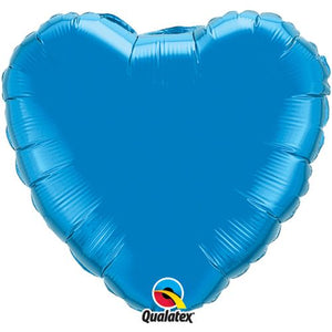Palloncino in Mylar / Foil a forma di Cuore Colore Blu