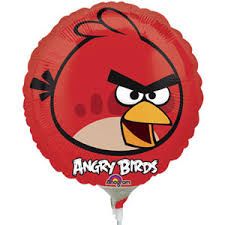 Palloncino Foil per festa a tema Angry Birds Red