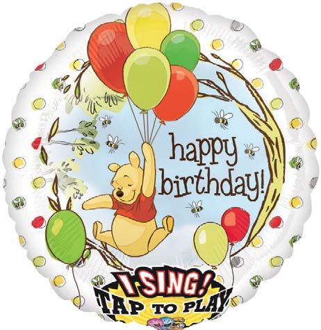 PALLONCINO MUSICALE IN FOIL WINNIE THE POOH