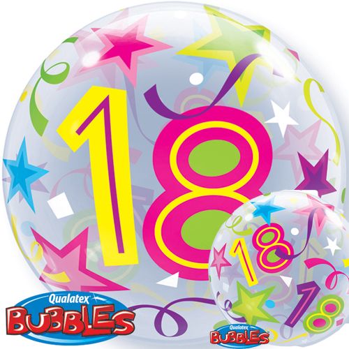 Palloncino single bubble per festa di compleanno 18 anni