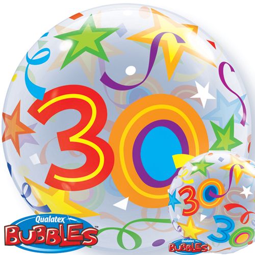 Palloncino single bubble per festa di compleanno 30 anni