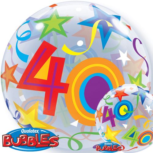 Palloncino single bubble per festa di compleanno 40 anni