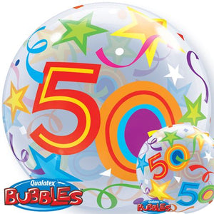 Palloncino single bubble per festa di compleanno 50 anni