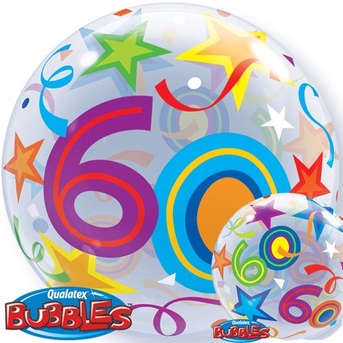 Palloncino single bubble per festa di compleanno 60 anni
