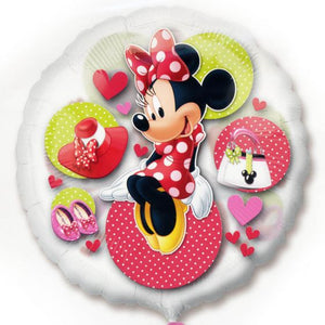 Palloncino foil tondo decorazioni addobbi festa Minnie Disney