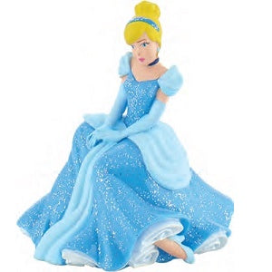 Riproduzione in miniatura del personaggio Walt Disney Principessa Cenerentola seduta Statuina da collezionare, in PVC dipinto a mano con pitture naturali