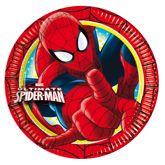 8 Piatti cm 23 per Festa a tema Spiderman Ultimate - Uomo Ragno –  partyeballoon