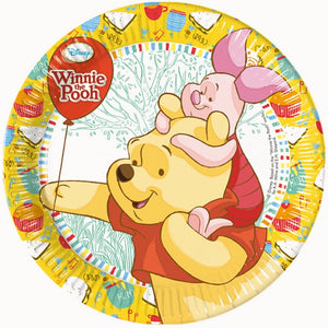 Piatti coordinato tavola addobbi festa Winnie The Pooh cm 23 conf 8 pz