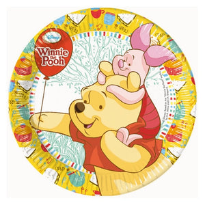 Piattini coordinato tavola addobbi festa Winnie The Pooh cm 20 conf 8 pz