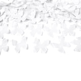 Tubo spara coriandoli a forma di farfalle bianco da 60cm